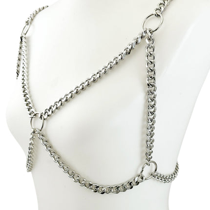 XH235DC 6MM HEAVY CUBAN  CHAIN BRA HARNESS