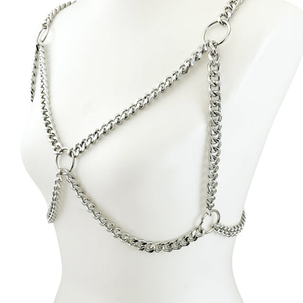 XH235DC 6MM HEAVY CUBAN  CHAIN BRA HARNESS