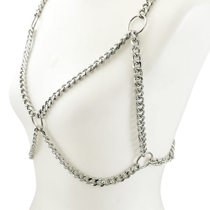 XH235DC 6MM HEAVY CUBAN  CHAIN BRA HARNESS