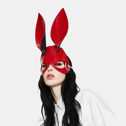 XM101P   PATENT LEATHER BUNNY MASK
