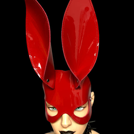 XM101P   PATENT LEATHER BUNNY MASK