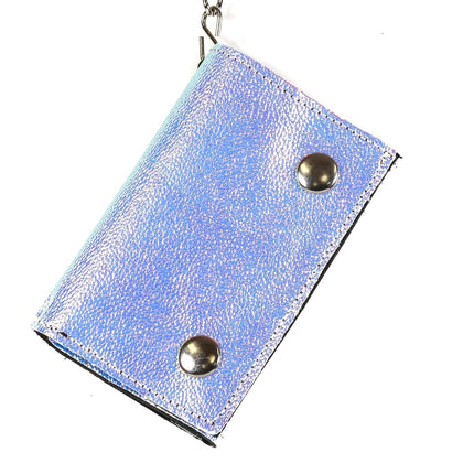 XW102RN-PEBBELED  RAINBOW HOLOGRAPHIC WALLET