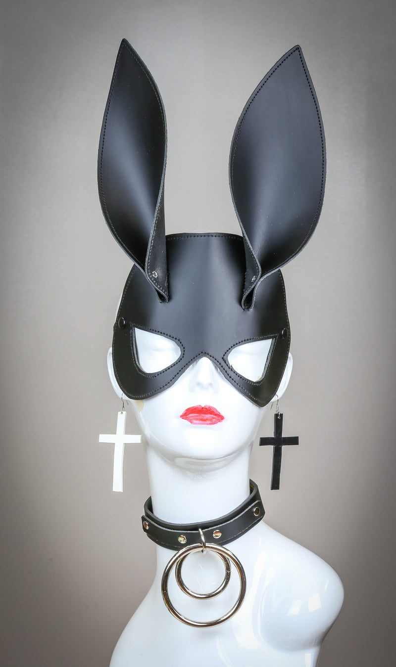 Genuine Leather Bunny Mask
Buckle Back With Leather Strap