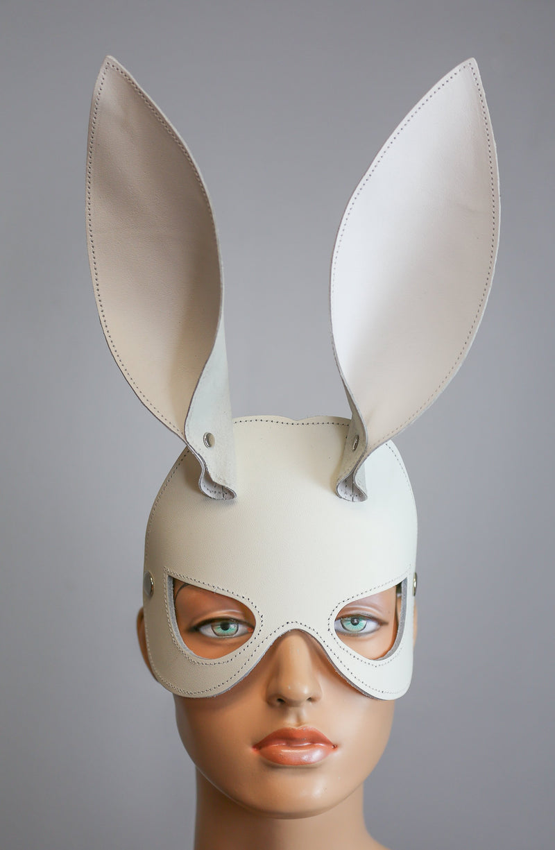 Genuine Leather Bunny Mask
Buckle Back With Leather Strap